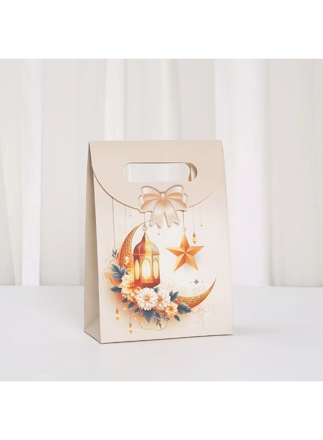 12PCS Ramadan Eid Paper Gift Bags 20×14×7cm – 4 Islamic Designs Treat, Biscuit & Party Favor Packaging Bags - Image 4